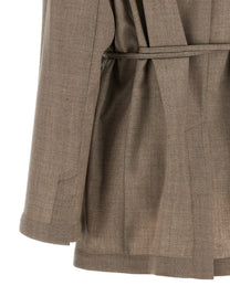 Brunello Cucinelli Fresh Wool Blazer Beige