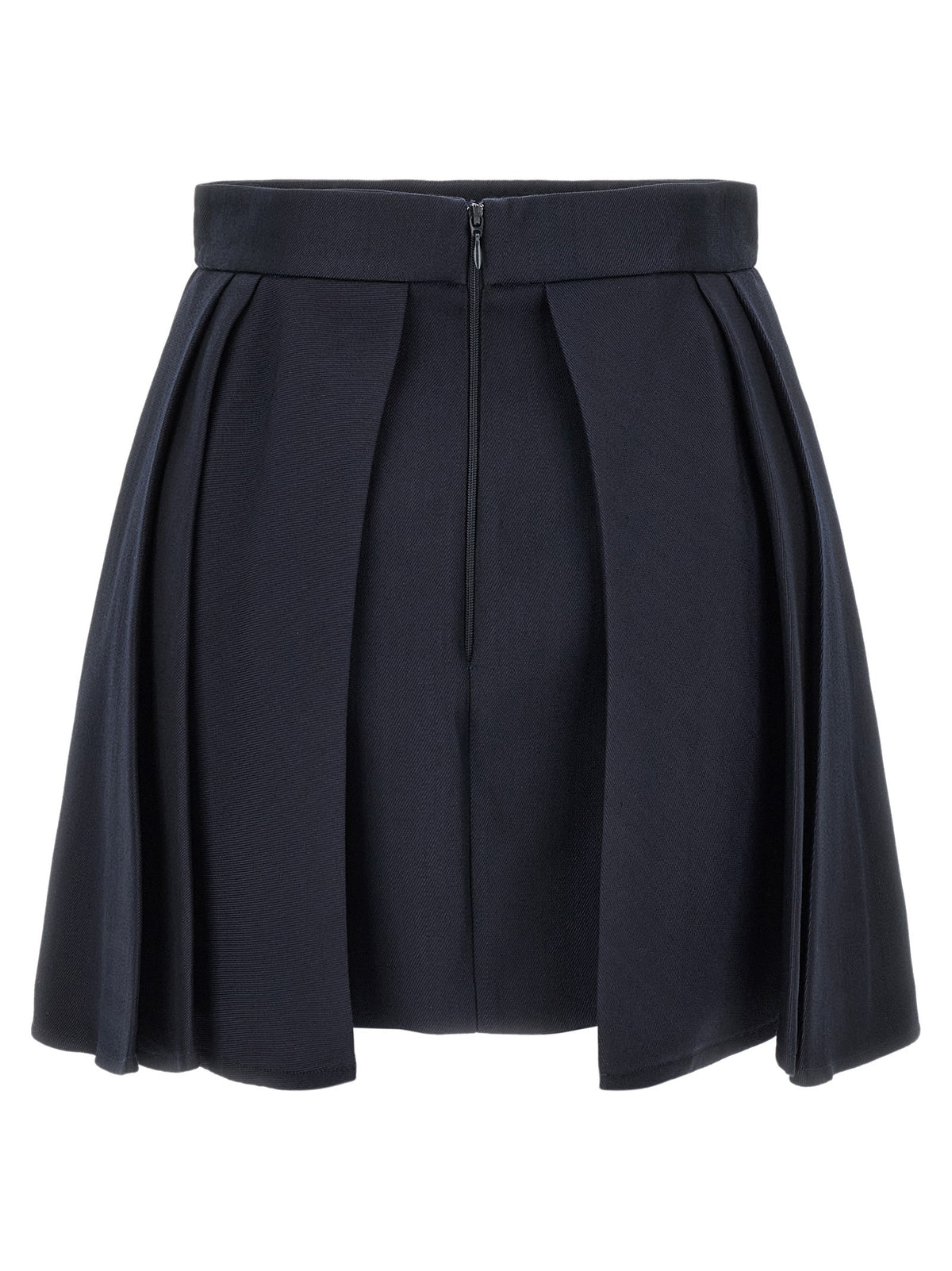 Elisabetta Franchi Fresh Wool Skirt Blue, view 2
