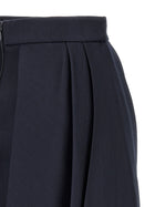 Elisabetta Franchi Fresh Wool Skirt Blue, view 4