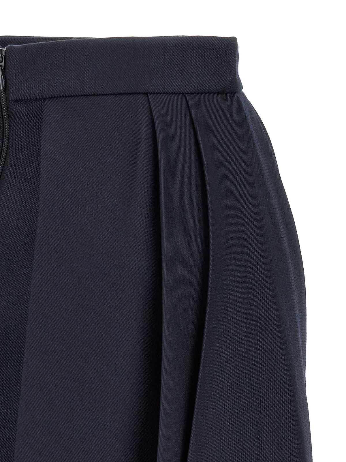 Elisabetta Franchi Fresh Wool Skirt Blue, view 4