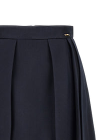 Elisabetta Franchi Fresh Wool Skirt Blue