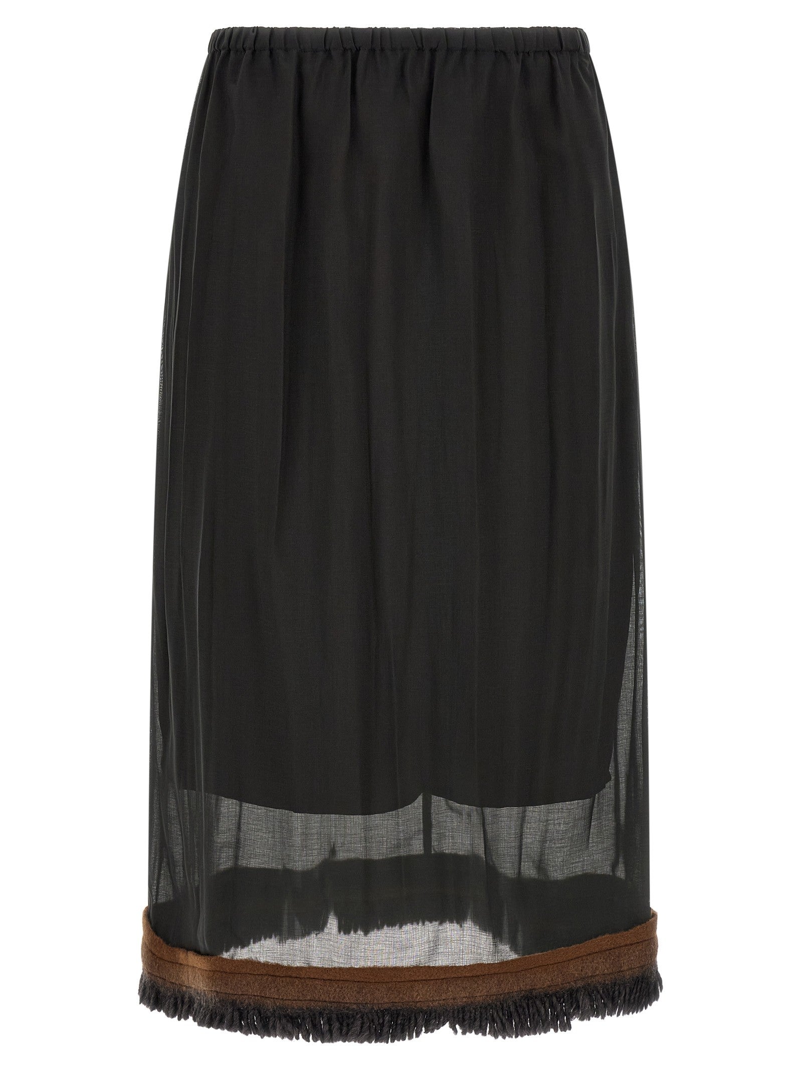 Tela Fringed Detail Ophelia Skirt Black