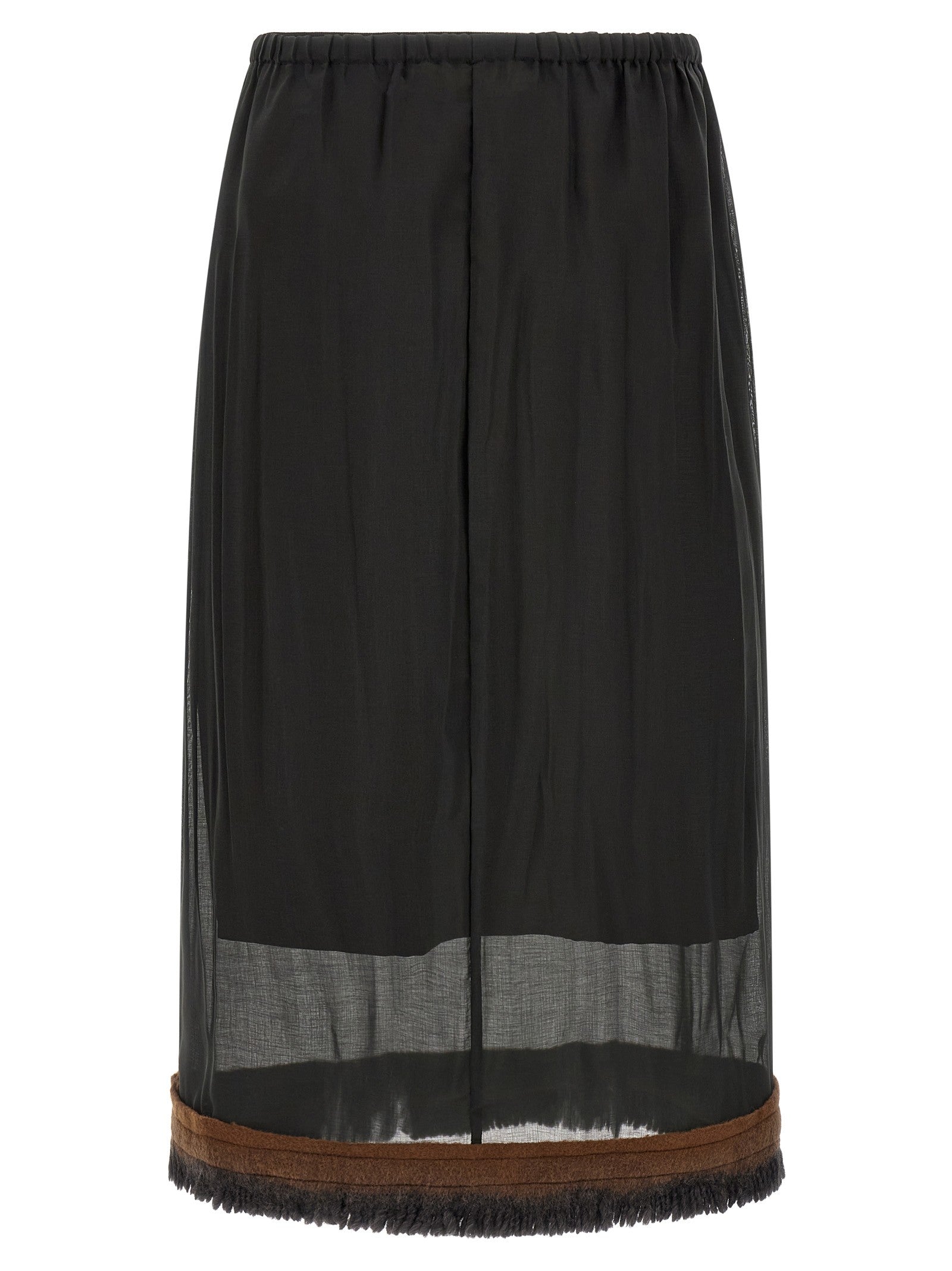 Tela Fringed Detail Ophelia Skirt Black