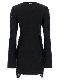 The Attico Fringed Dress Black