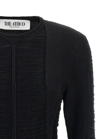 The Attico Fringed Dress Black