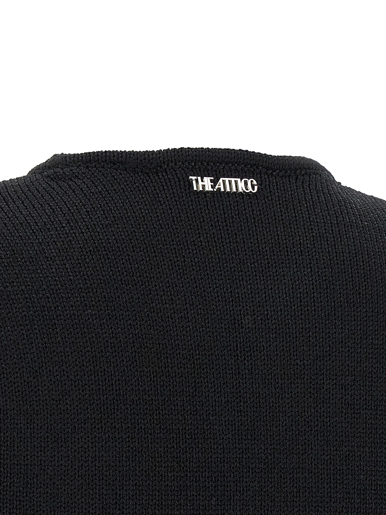 The Attico Fringed Dress Black