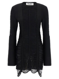The Attico Fringed Dress Black