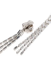 Alessandra Rich Fringed Earrings Silver