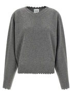 Nude Lucy Fringed Hem Sweater Grey