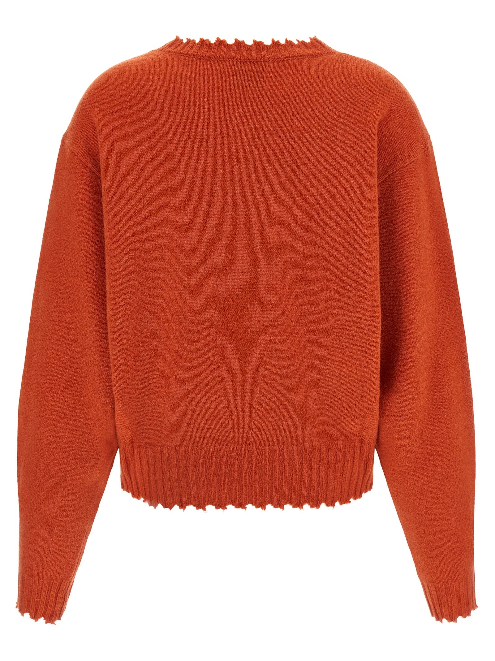 Nude Lucy Fringed Hem Sweater Orange