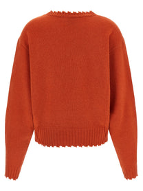 Nude Lucy Fringed Hem Sweater Orange