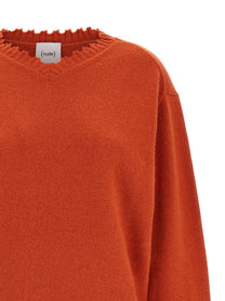 Nude Lucy Fringed Hem Sweater Orange