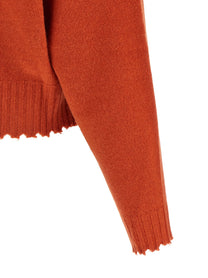 Nude Lucy Fringed Hem Sweater Orange