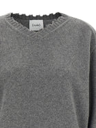 Nude Lucy Fringed Hem Sweater Grey, view 3
