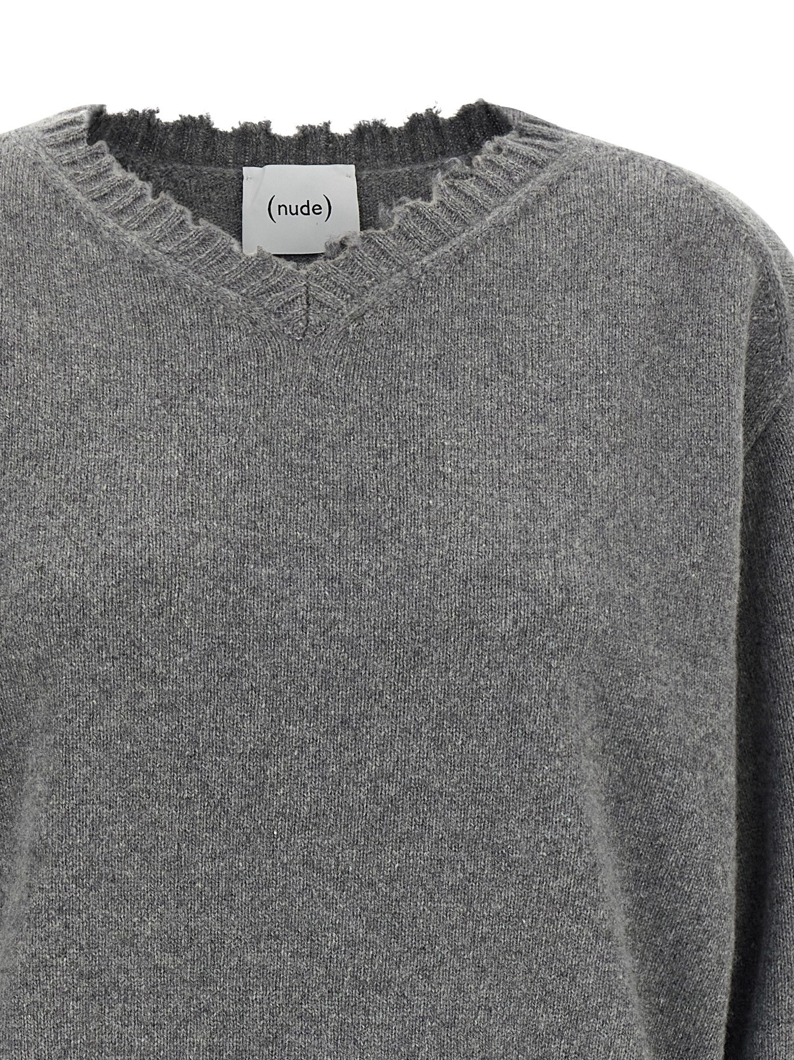 Nude Lucy Fringed Hem Sweater Grey