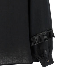 Kiton Fringed Shirt Black