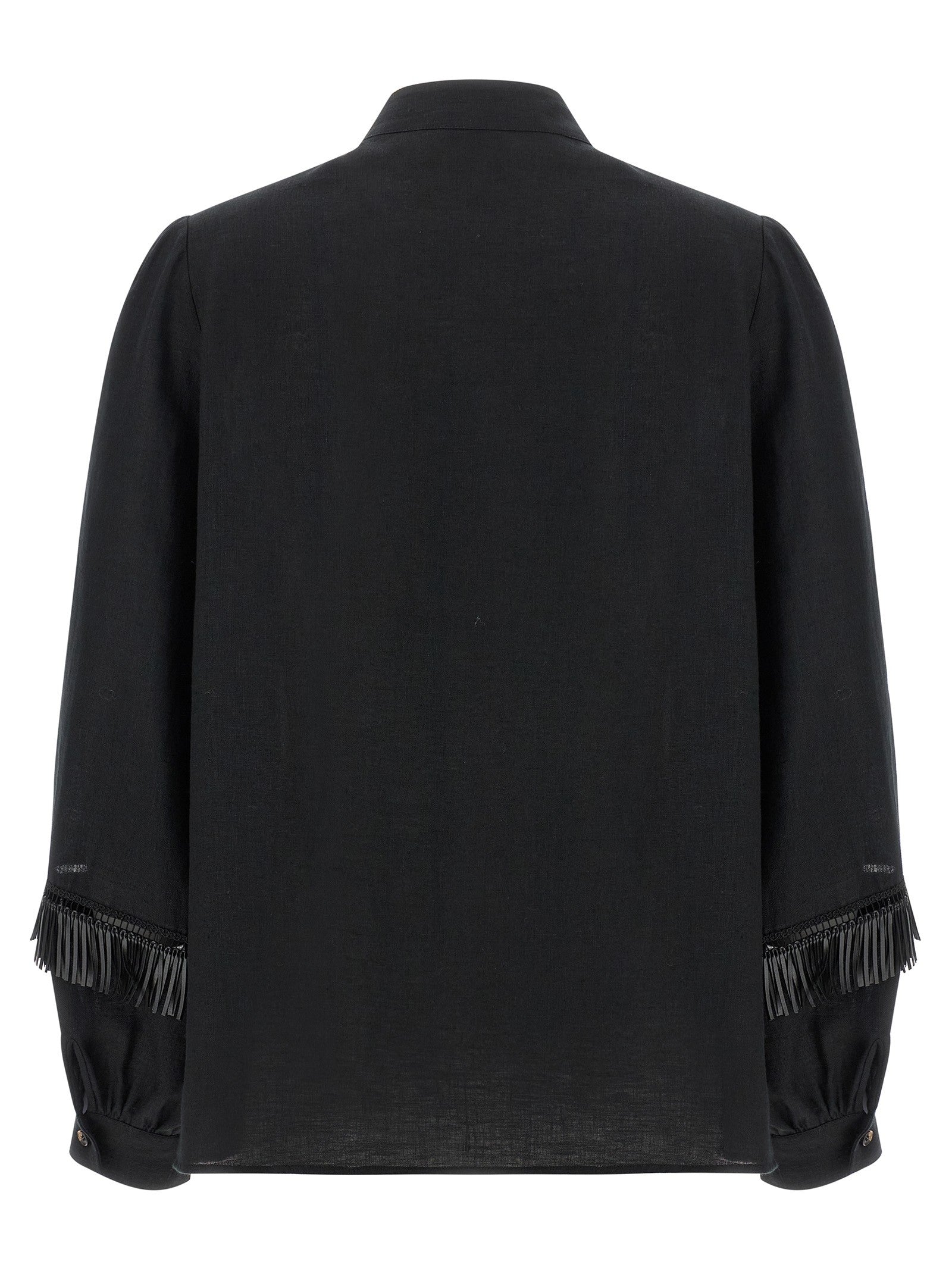 Kiton Fringed Shirt Black