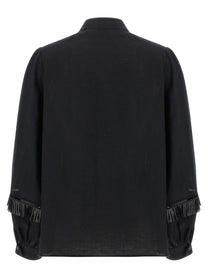 Kiton Fringed Shirt Black