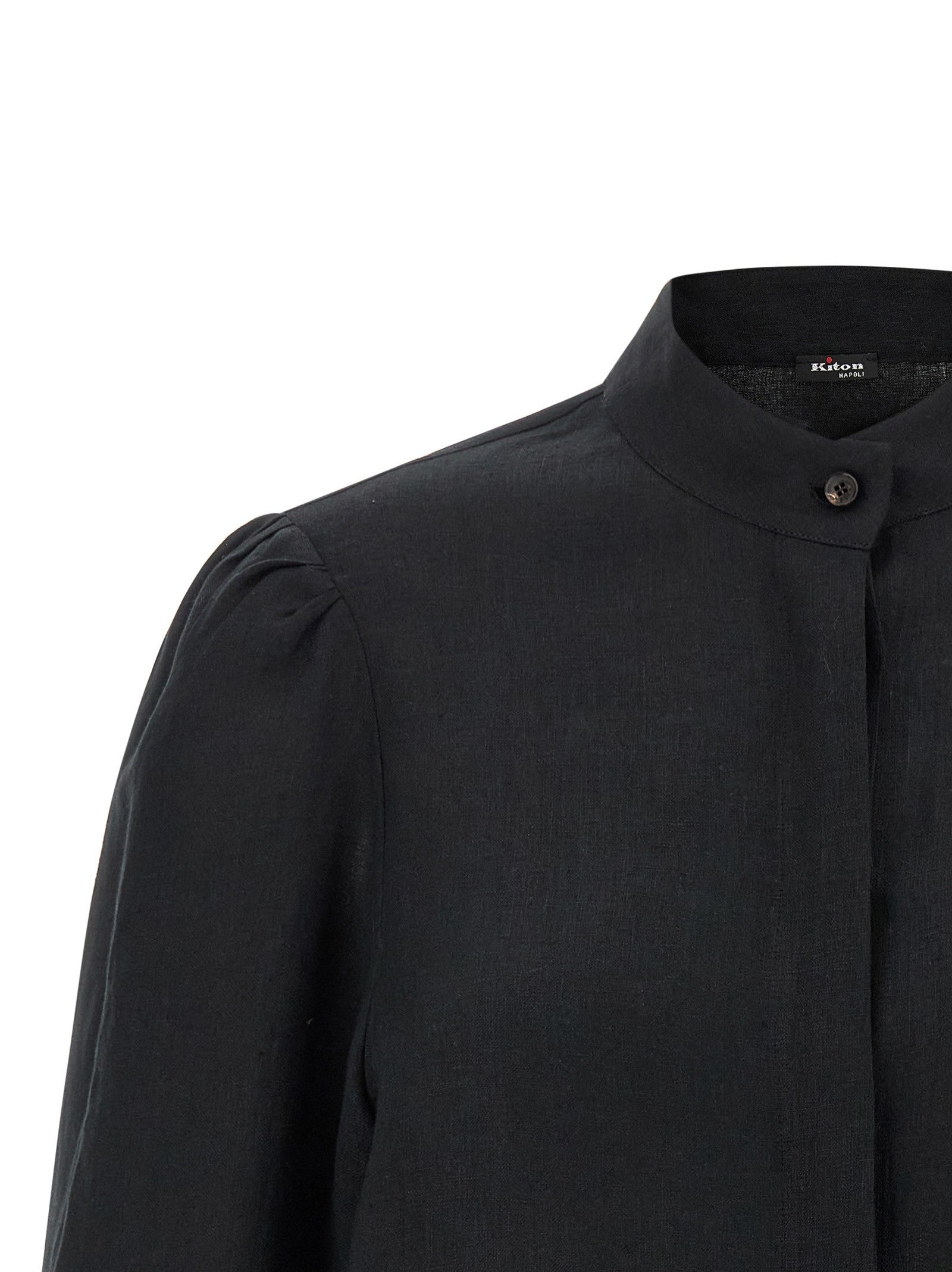 Kiton Fringed Shirt Black