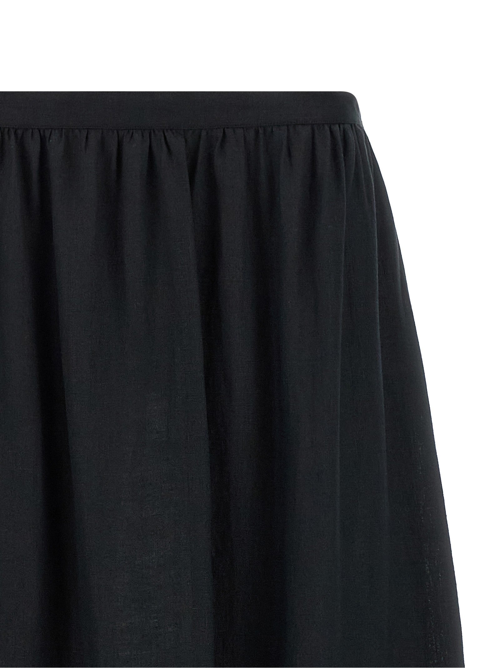 Kiton Fringed Skirt Black
