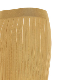 Balmain Fringed Skirt Beige