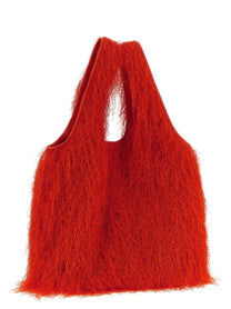 Dries Van Noten Fringed Tote Bag Red