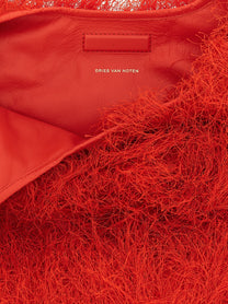 Dries Van Noten Fringed Tote Bag Red