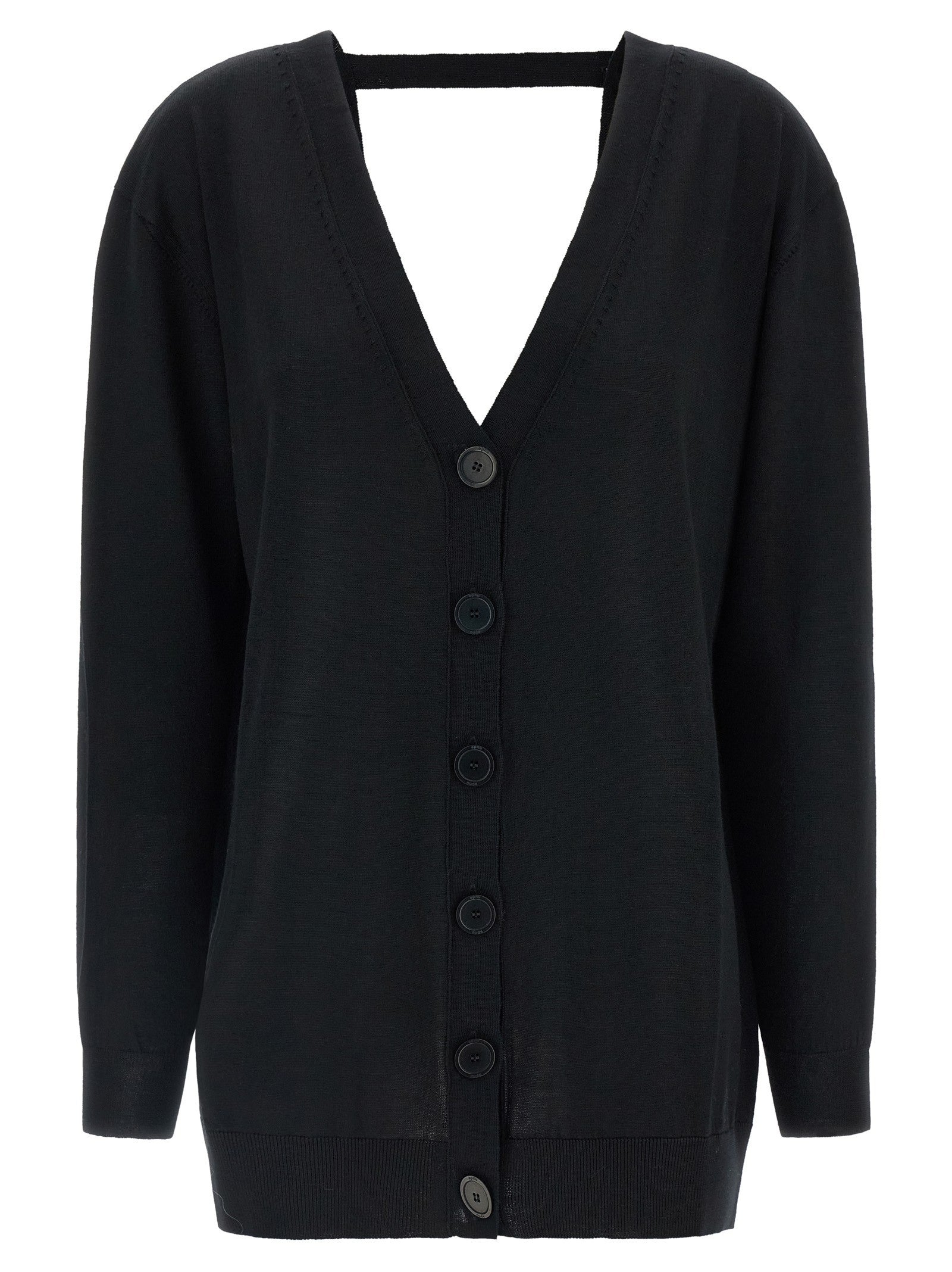 Nude Lucy Front Back Cardigan Black