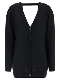Nude Lucy Front Back Cardigan Black