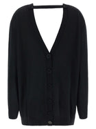 Nude Lucy Front Back Cardigan Black, view 2