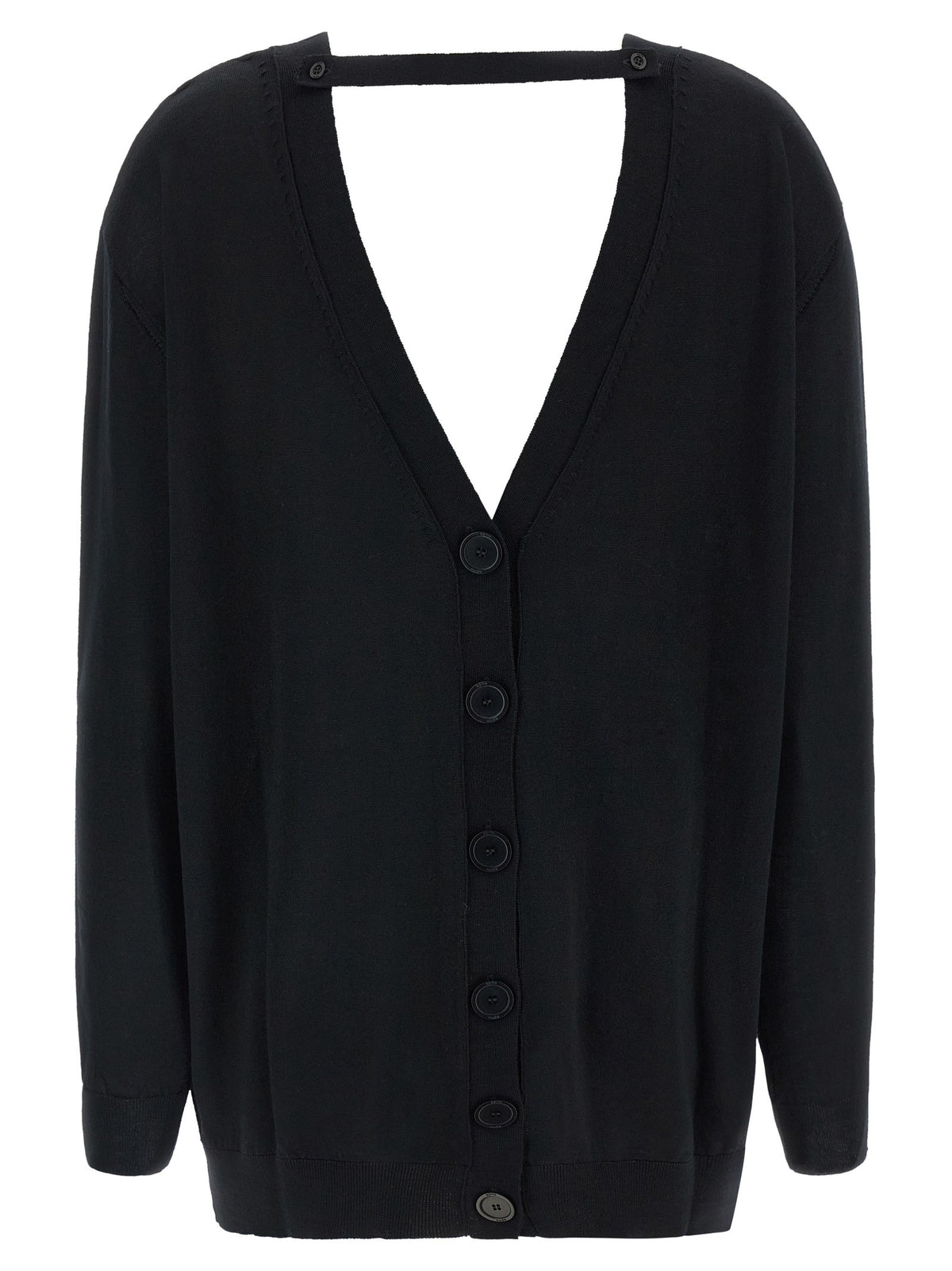 Nude Lucy Front Back Cardigan Black, view 2