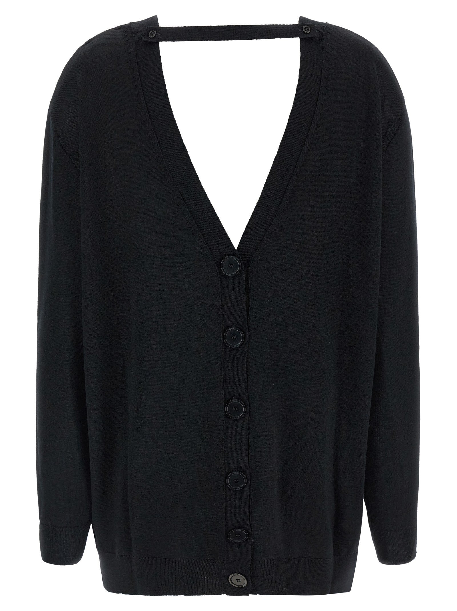 Nude Lucy Front Back Cardigan Black