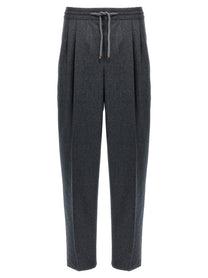 Brunello Cucinelli Front Pleat Pants Grey