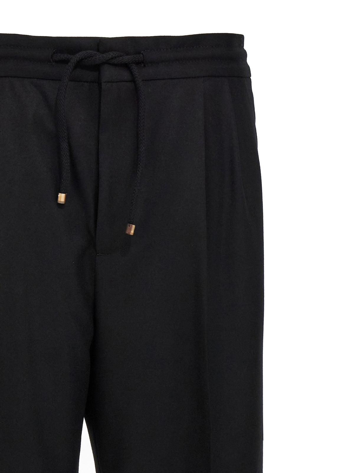 Brunello Cucinelli Front Pleat Pants Black