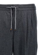 Brunello Cucinelli Front Pleat Pants Grey