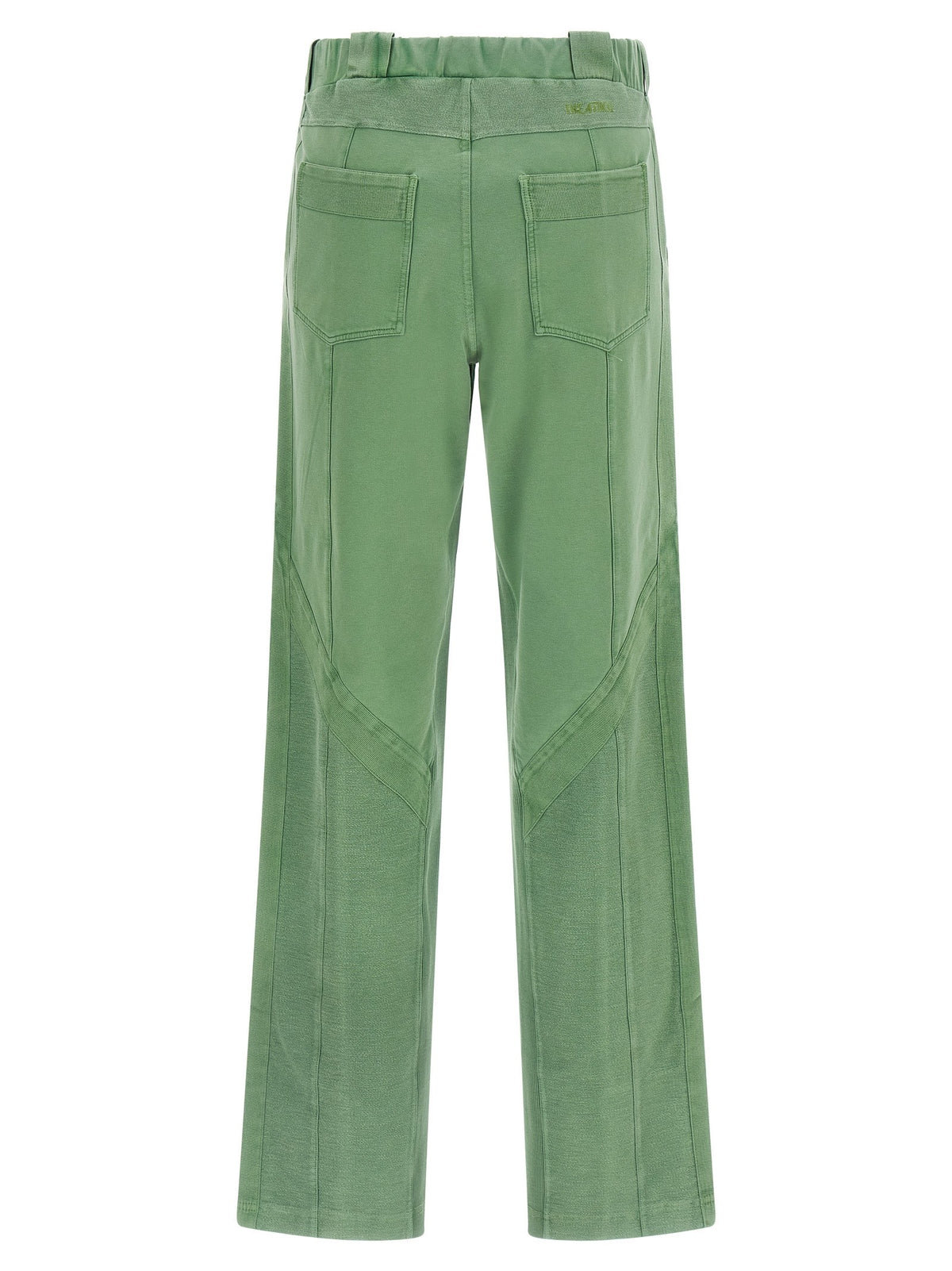 The Attico Front Split Pants Green