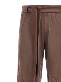 The Attico Front Split Pants Brown