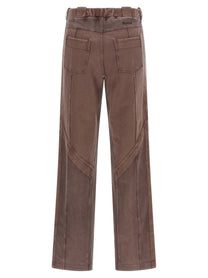 The Attico Front Split Pants Brown