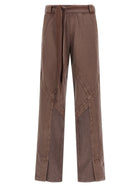 The Attico Front Split Pants Brown