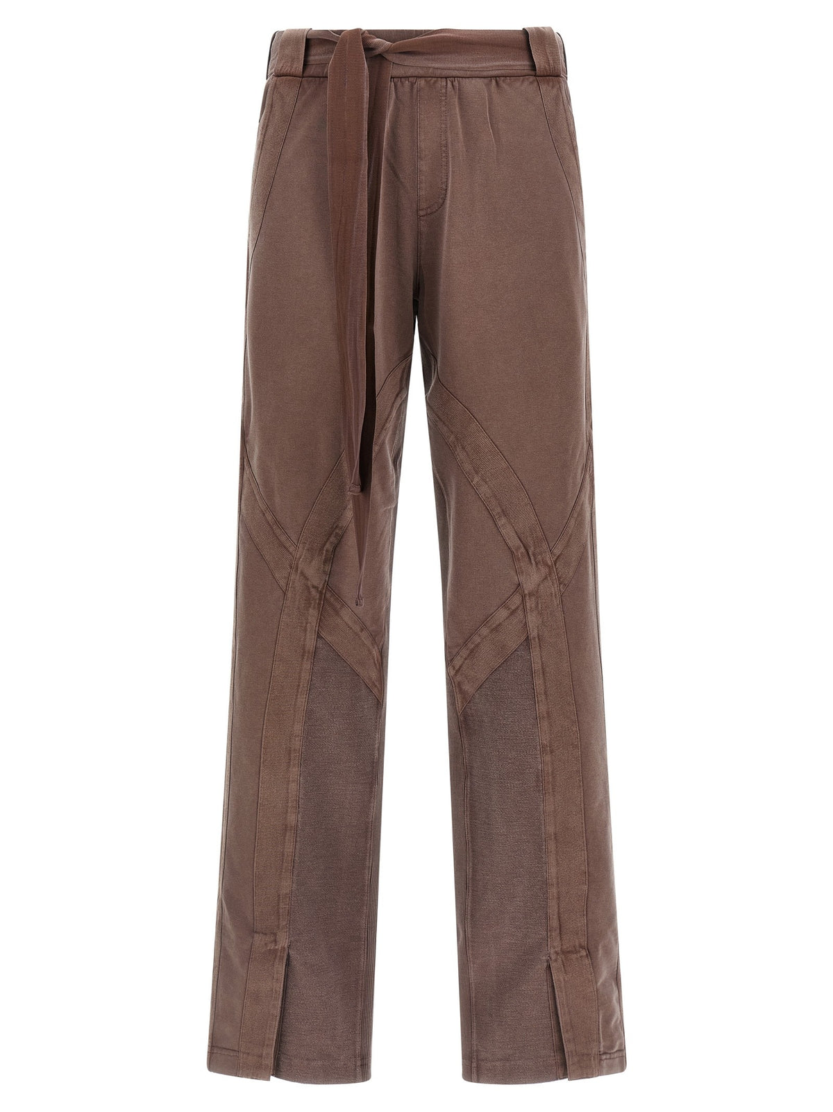 The Attico Front Split Pants Brown