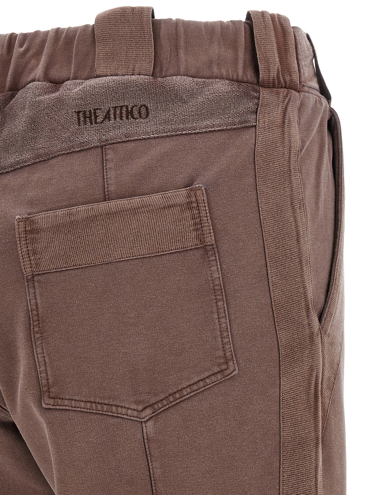 The Attico Front Split Pants Brown