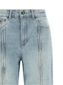 ROTATE Birger Christensen Front Zip Jeans Blue
