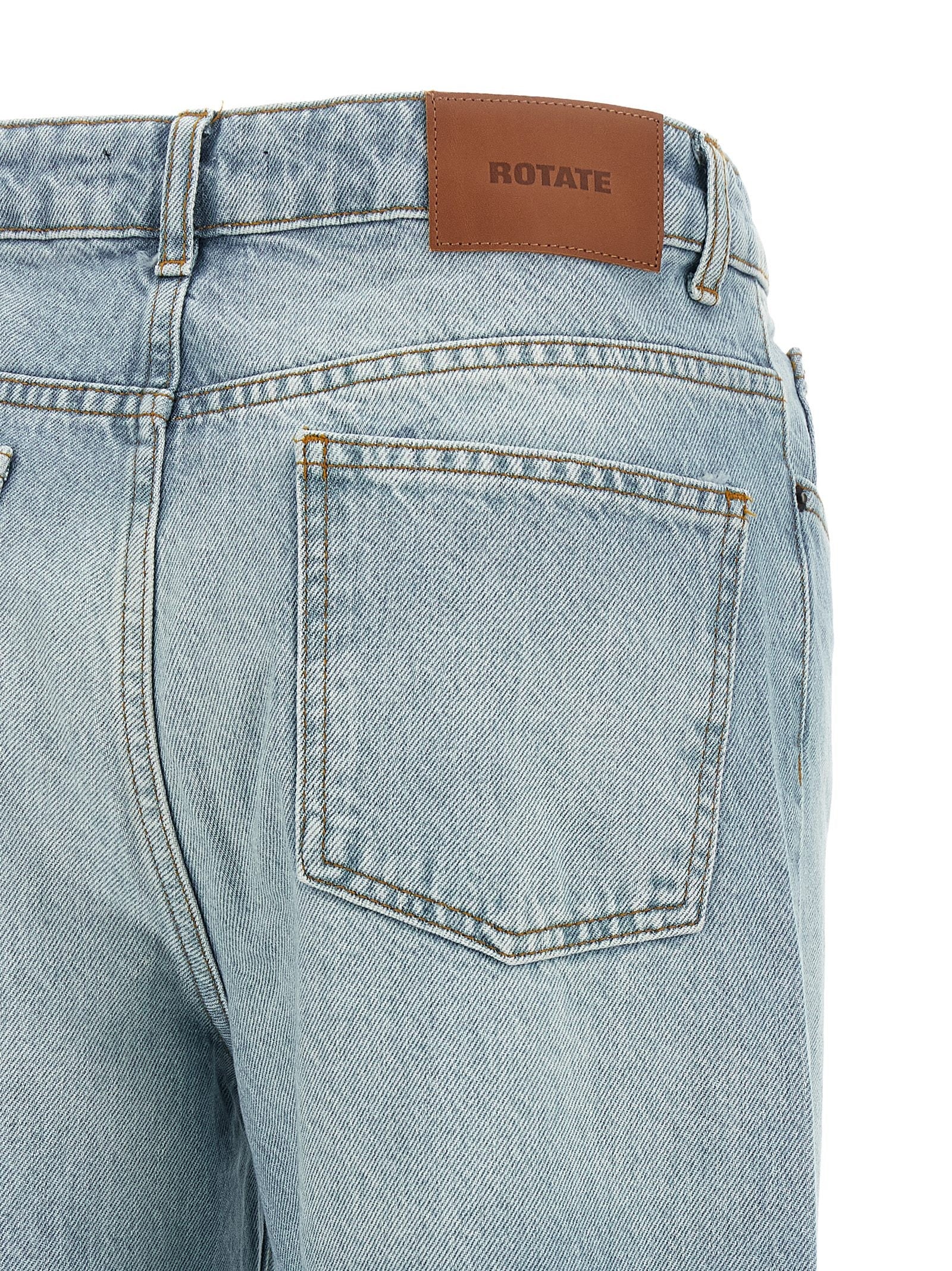 ROTATE Birger Christensen Front Zip Jeans Blue