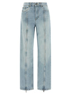 ROTATE Birger Christensen Front Zip Jeans Blue