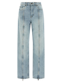 ROTATE Birger Christensen Front Zip Jeans Blue