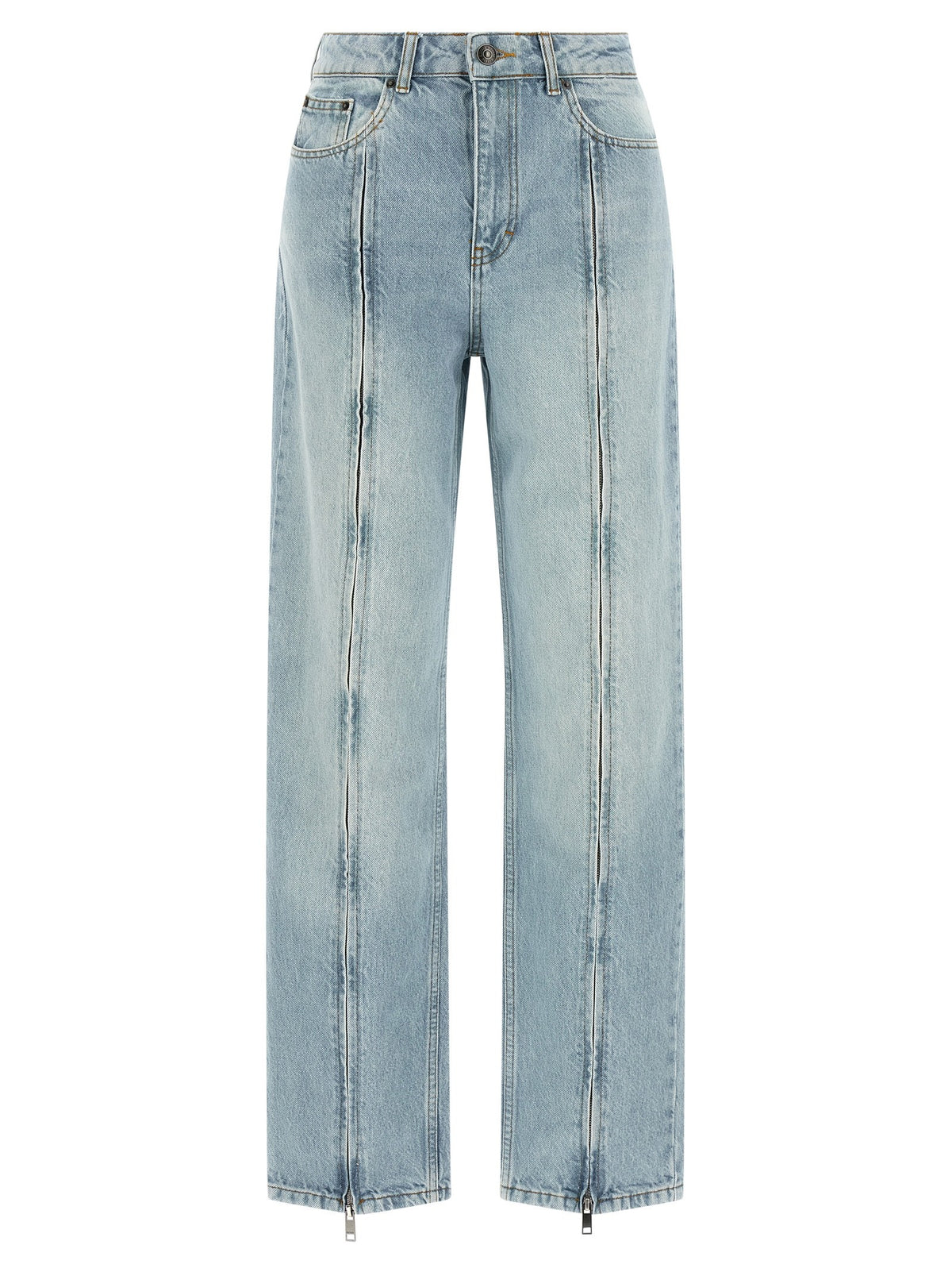 ROTATE Birger Christensen Front Zip Jeans Blue