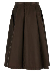 PRADA Front Zip Skirt Brown