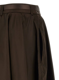 PRADA Front Zip Skirt Brown