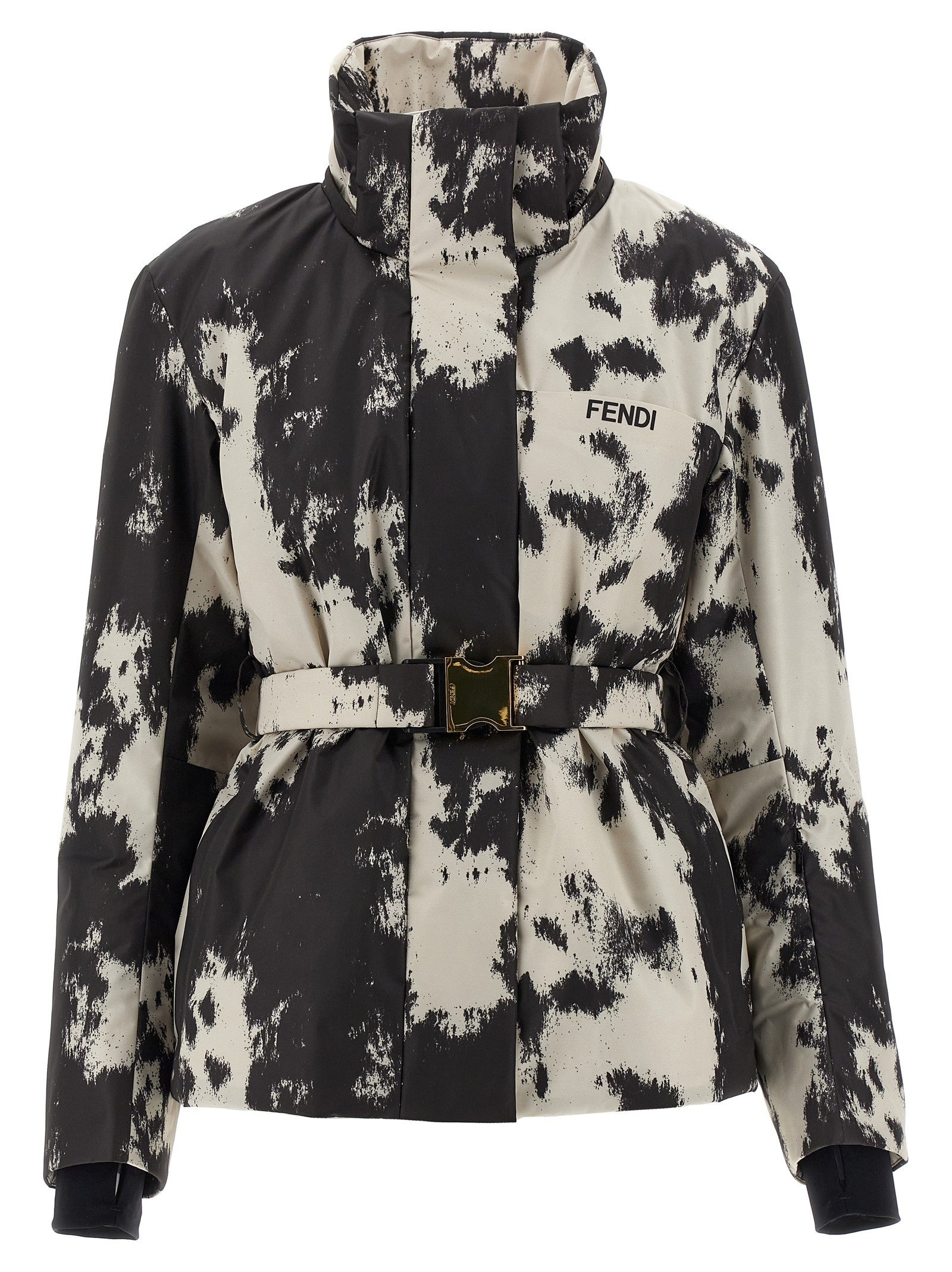 Fendi Frosted Fauna Ski Jacket Gold