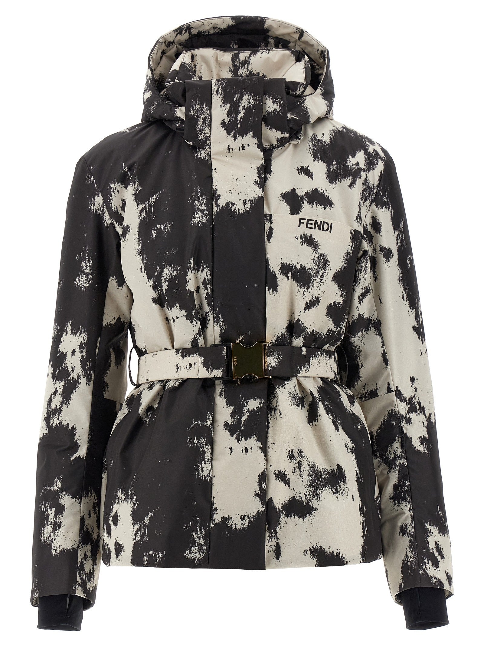 Fendi Frosted Fauna Ski Jacket Gold